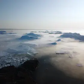 Icefield of Jakobshavn Isbræ.