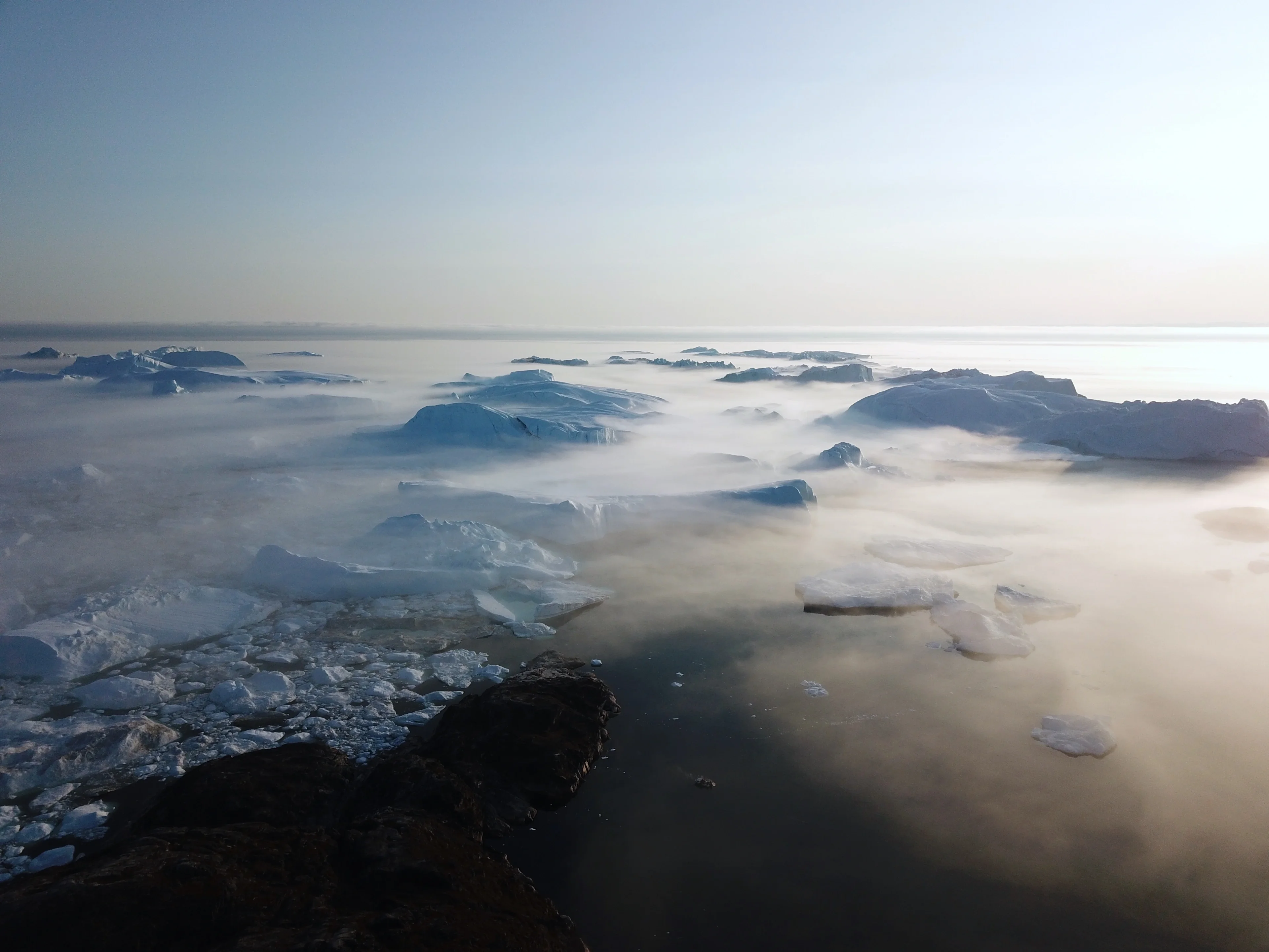 Icefield of Jakobshavn Isbræ.