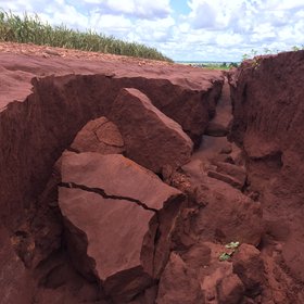 Soil erosion after heavy rainfall