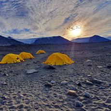 Base camp in the Taylor Valley, Antarctica by Alessandra Sciarra