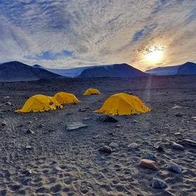 Base camp in the Taylor Valley, Antarctica