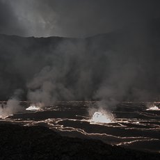 Bubbling lava lake of Nyiragongo by Jonas Kuhn