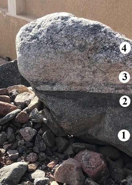 Block of Tonalite, Amphibolite, Migmatite, and Granodiorite