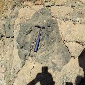 Outcrop of Gabbro Xenoliths in G3-Granite