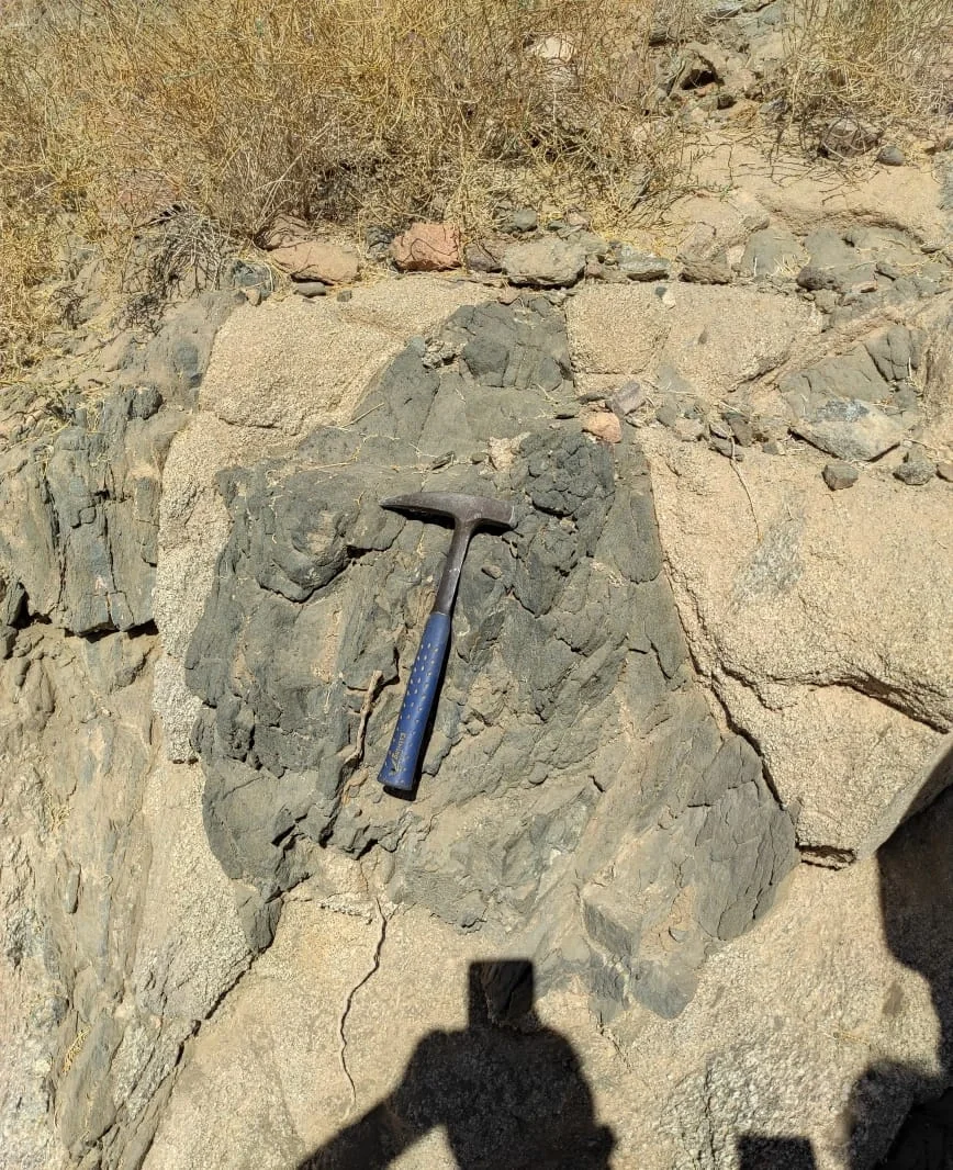 Outcrop of Gabbro Xenoliths in G3-Granite