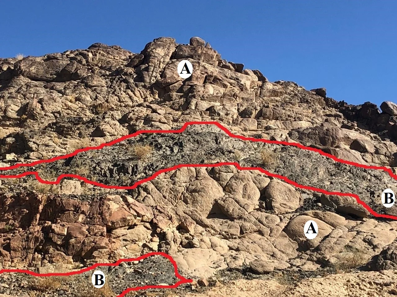 Contact between Ortho-gneiss and Para-gneiss