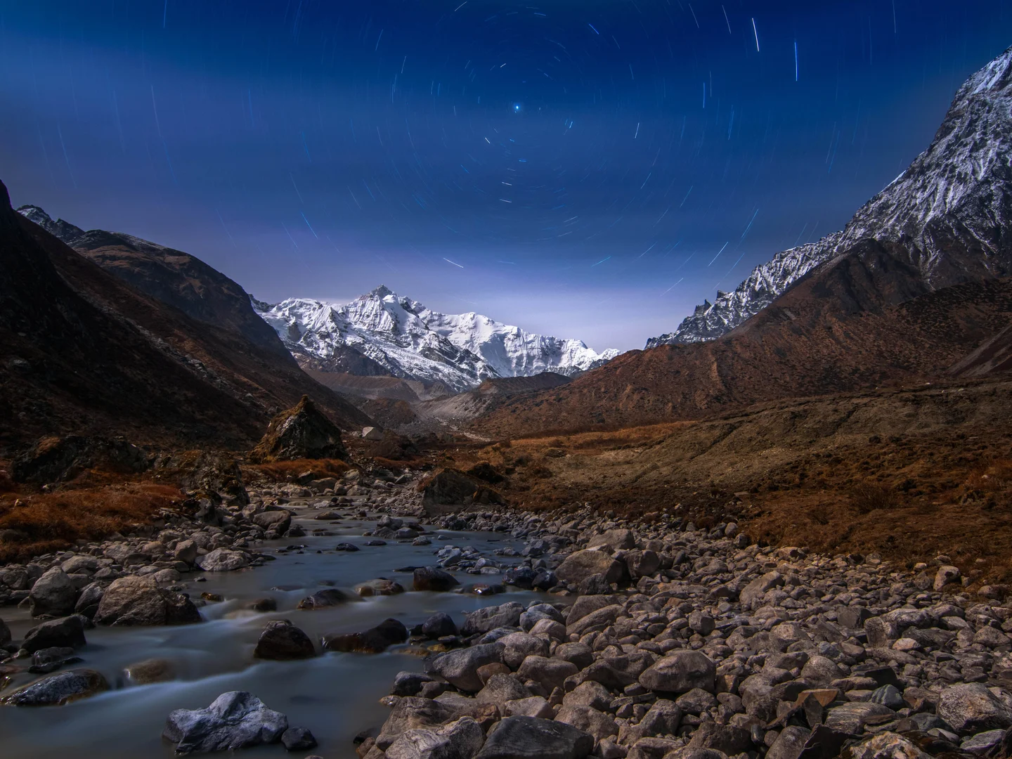 Night at the base of the Kanchendzonga