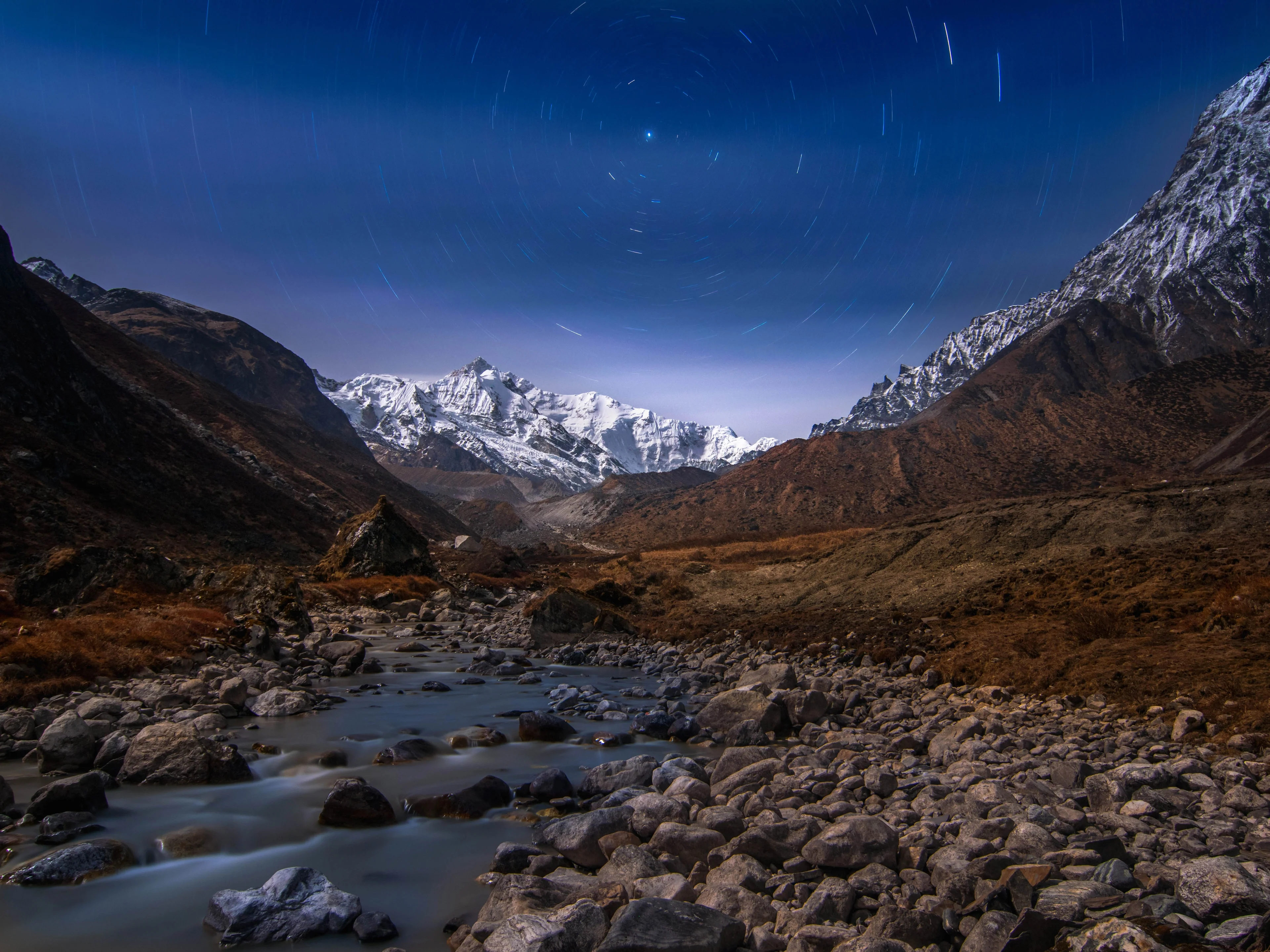 Night at the base of the Kanchendzonga
