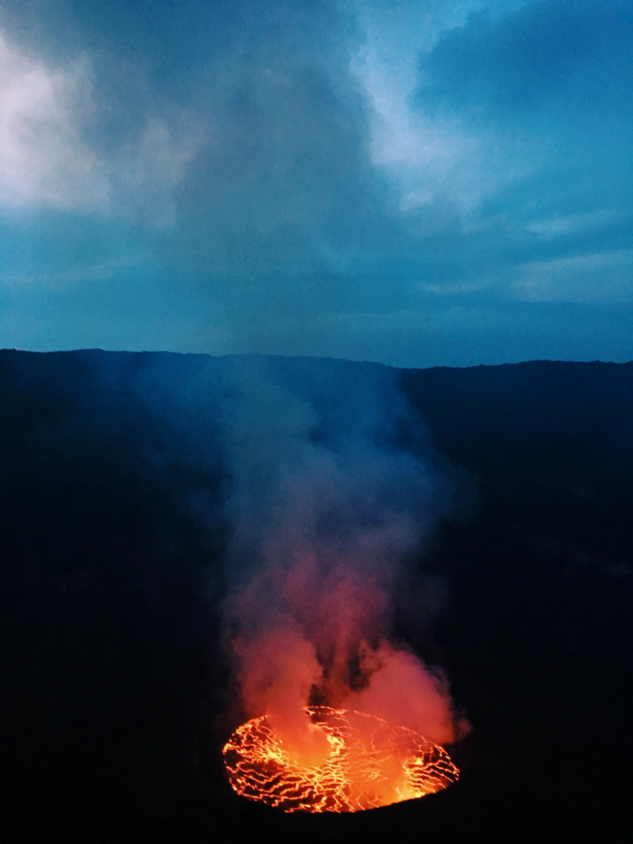 Nyiragongo Crater by Nightfall