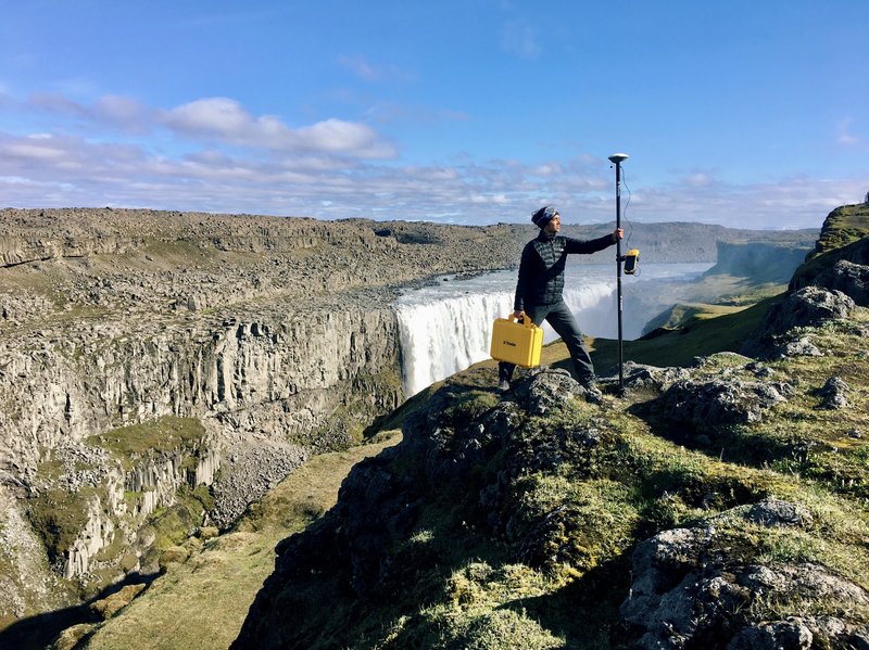 GPS measurements at Dettifoss, Iceland