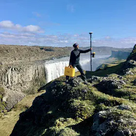 GPS measurements at Dettifoss, Iceland