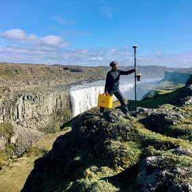 GPS measurements at Dettifoss, Iceland