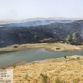 Pasture land burning in the semi arid track of the Deccan Traps