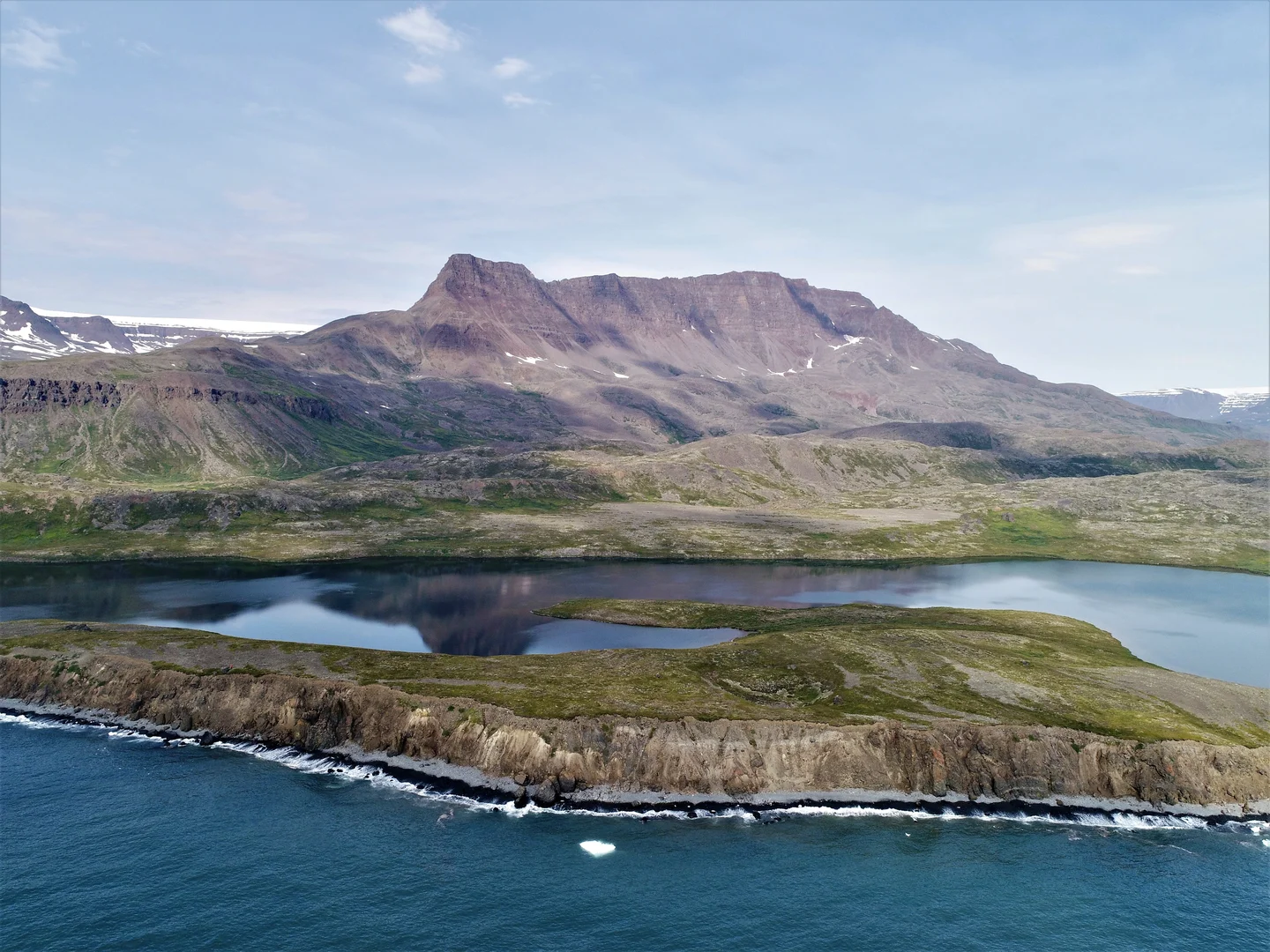Coastal bluff on Disko Island, Greenland
