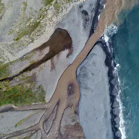 Melt water meets the sea
