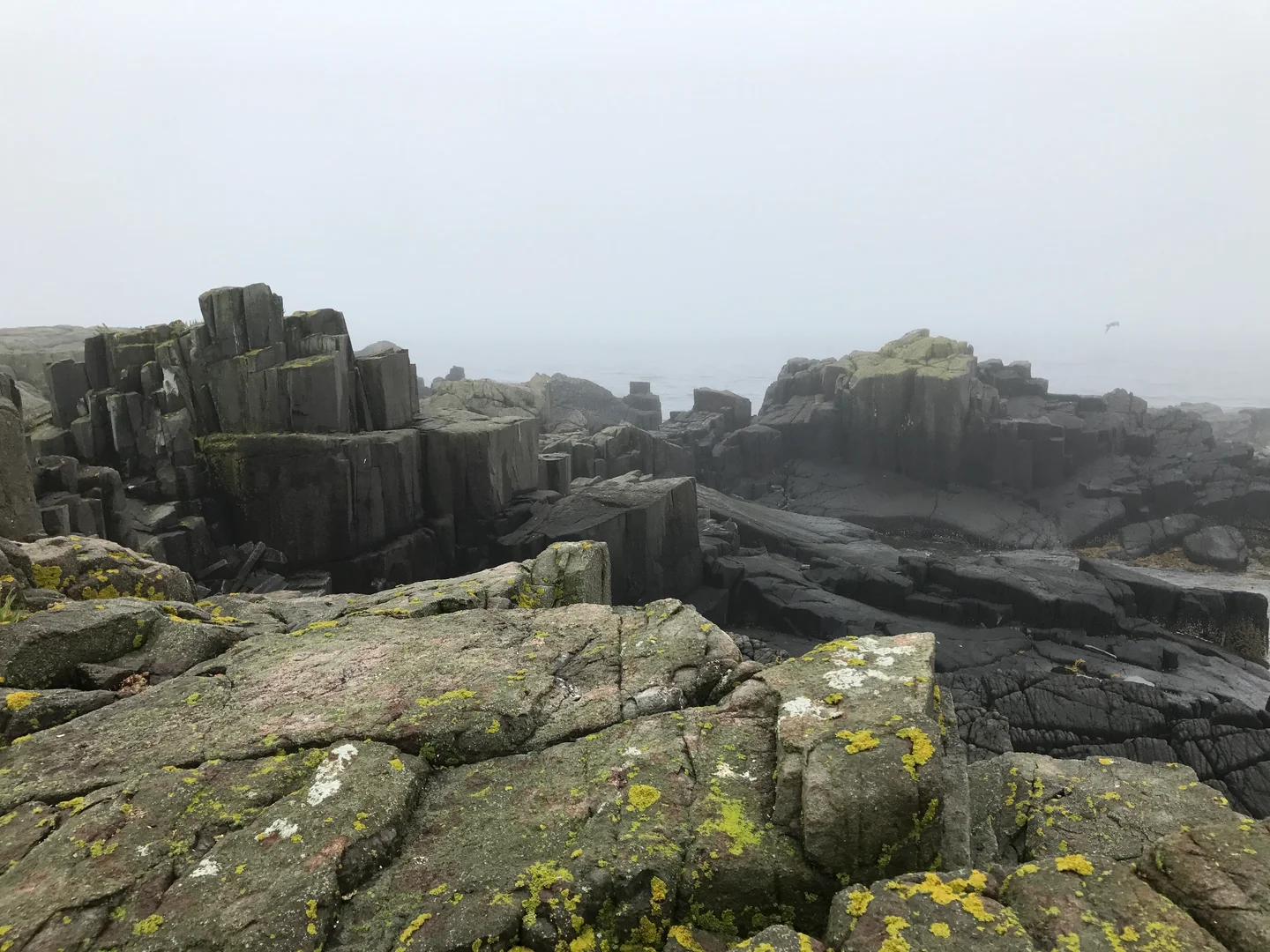Columnar basalt formation