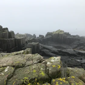 Columnar basalt formation