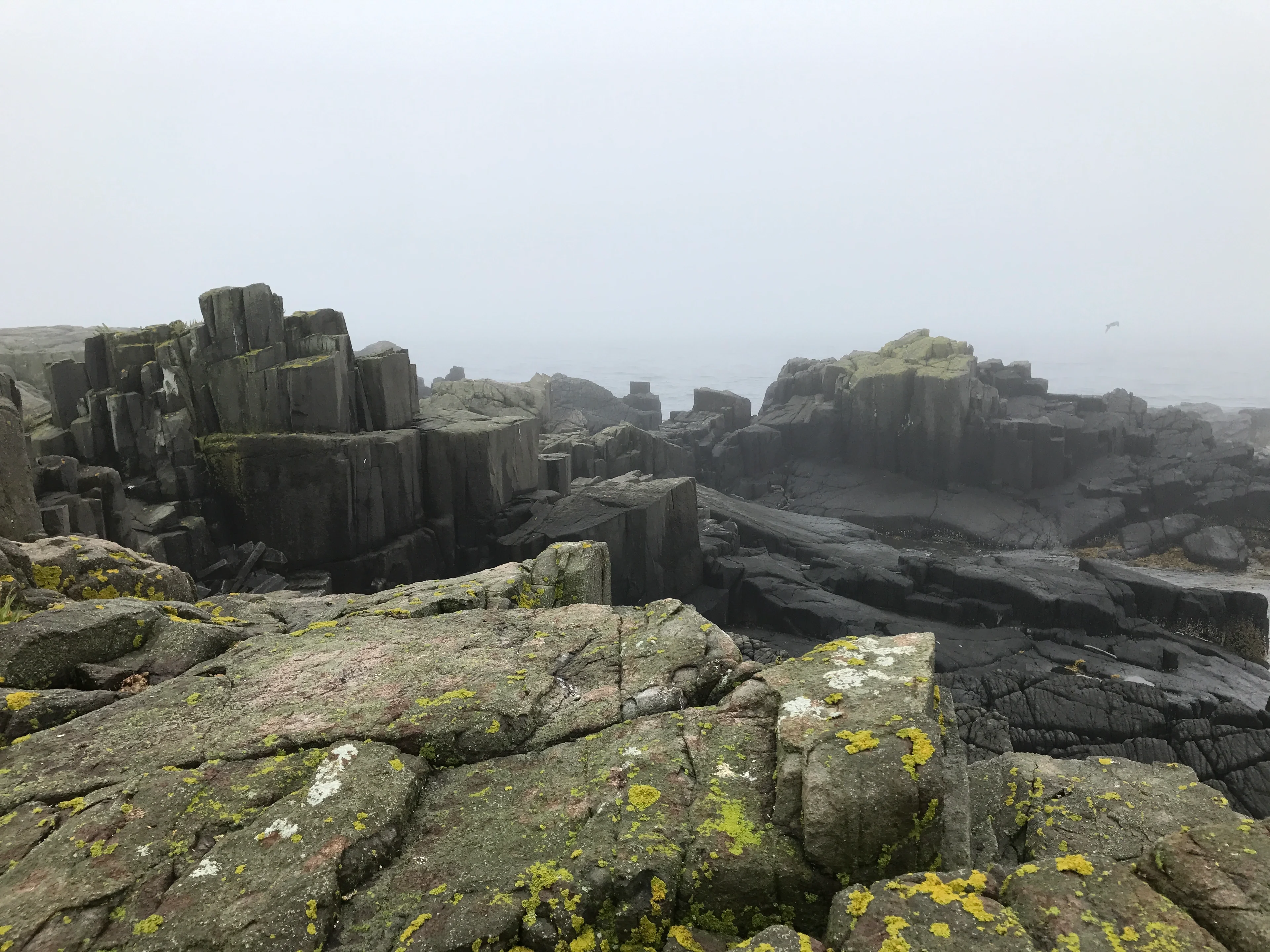 Columnar basalt formation