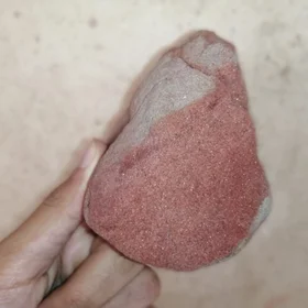 A hand sample of ferruginous sandstone