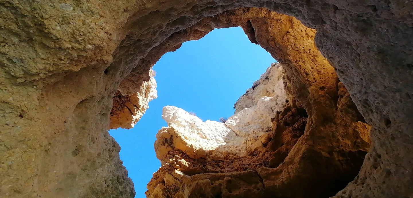 Looking through the window in the roof