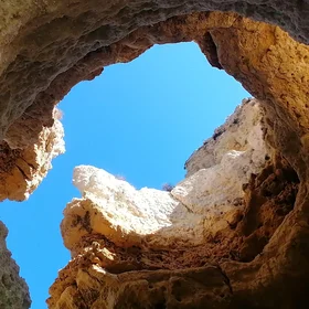 Looking through the window in the roof
