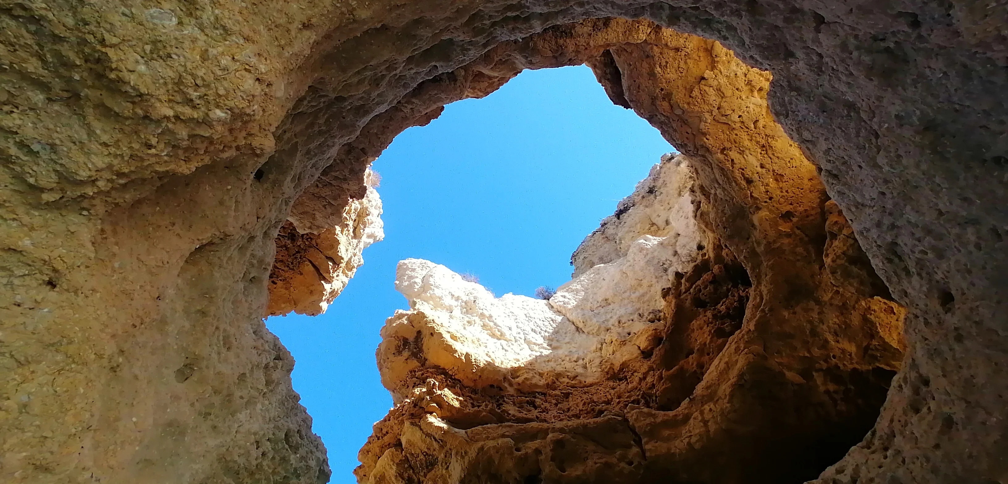 Looking through the window in the roof