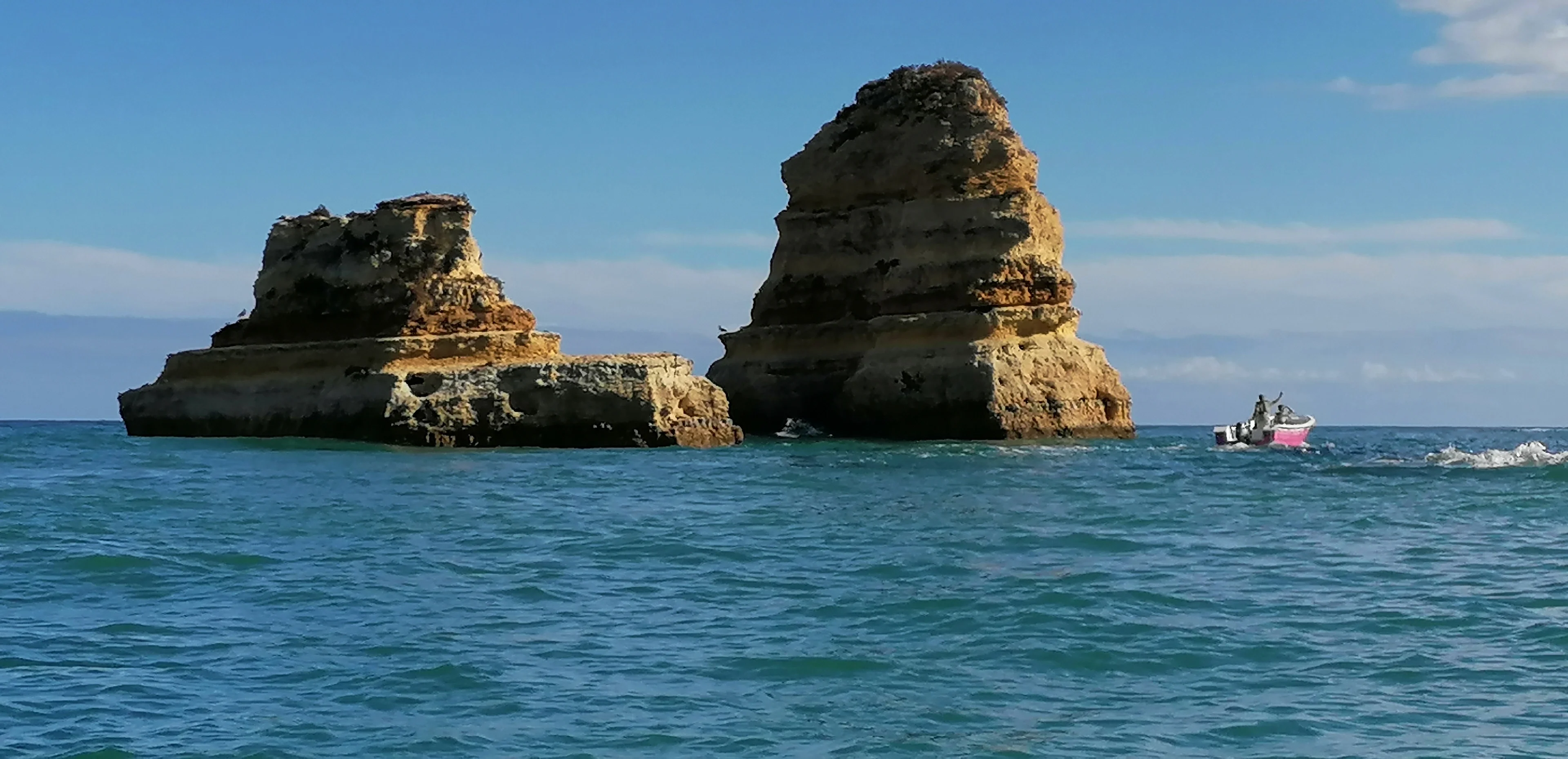 Stone towers watching the ocean