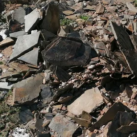 Weathering of sheet shale