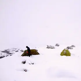 Enduring early winter in our 5k mts basecamp