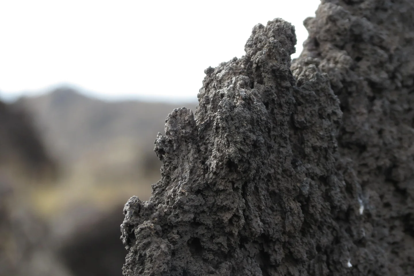 Walking on uneven ground: in the middle of a lava flow, Valle del Bove, Etna