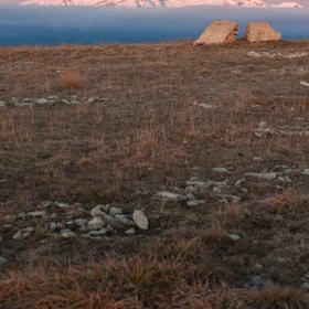 Rocks watching the sunset