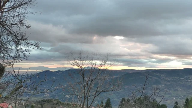Mystic cloudy sunrise