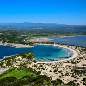 The Ω shaped Voidokilia beach