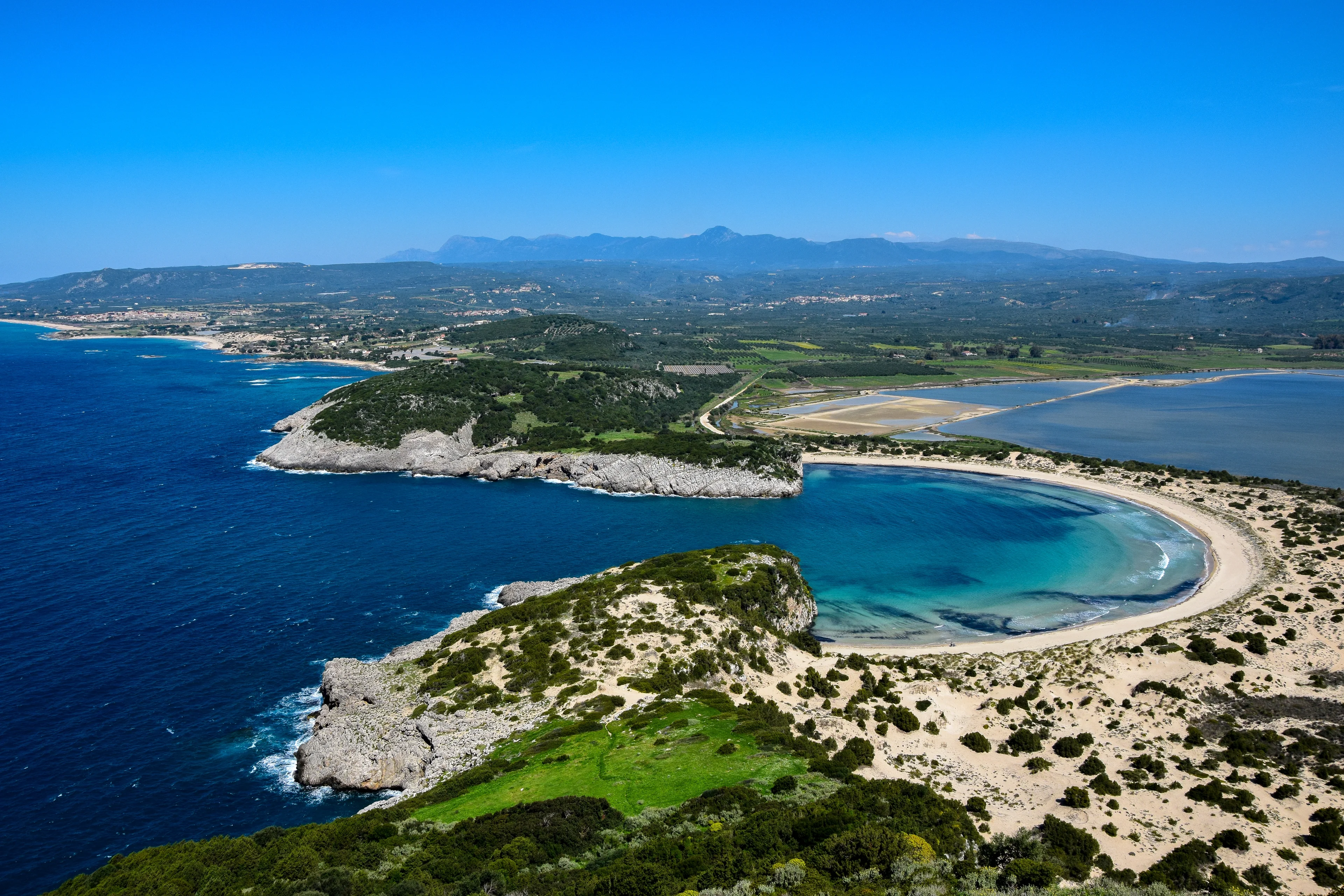 The Ω shaped Voidokilia beach