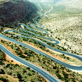 Mountain pass in Eqlid-Shiraz road in Iran