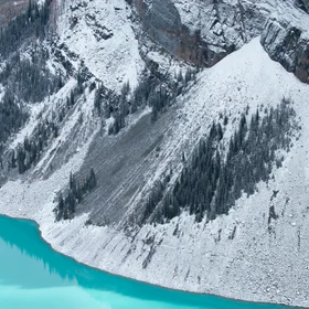 Rock flour in suspension in Lake Louise.