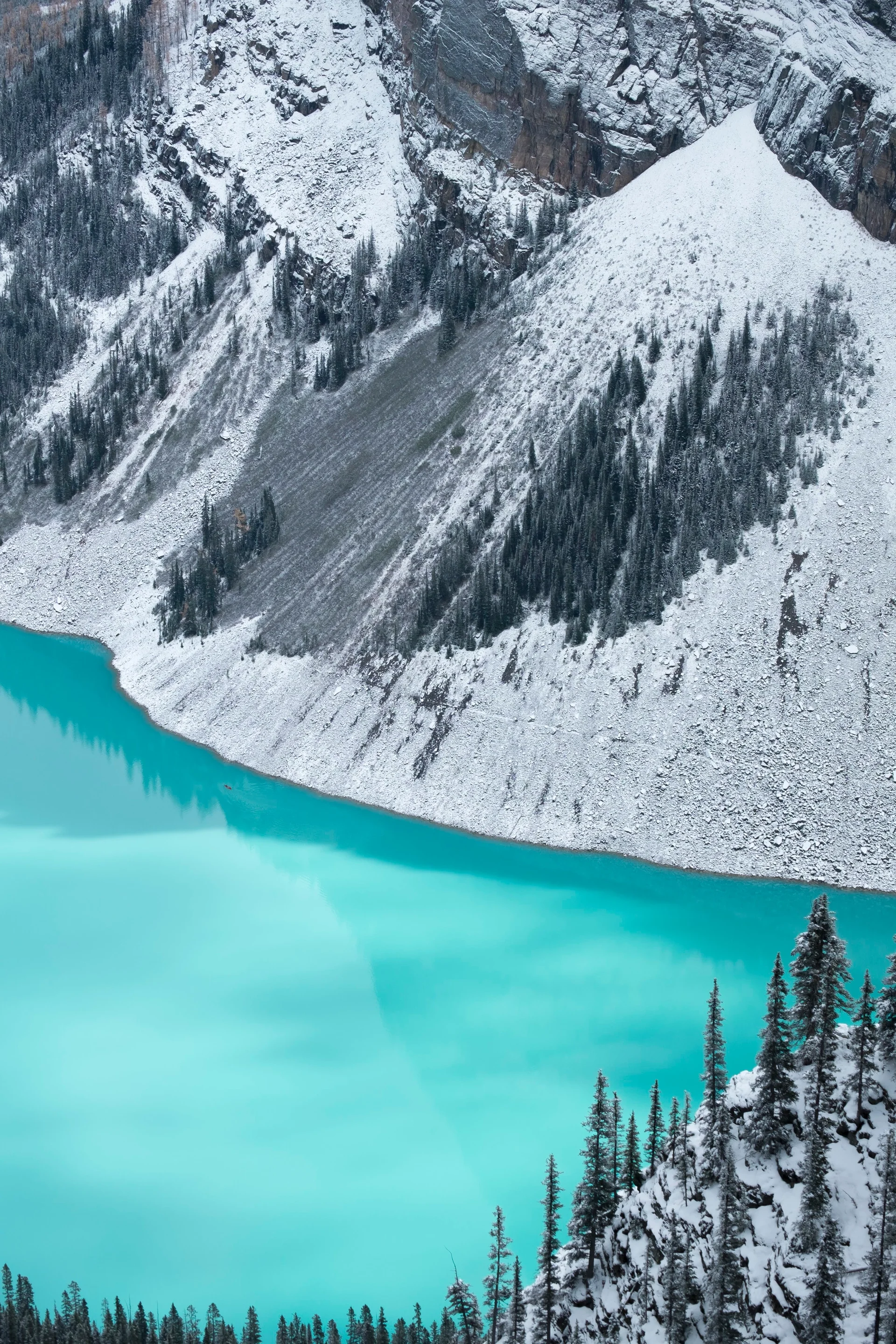 Rock flour in suspension in Lake Louise.