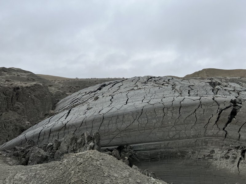 Mud volcano, Gobustan, Azerbaïdjan, slow clay extrusion