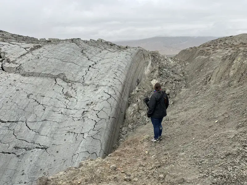 Mud extrusion, Gobustan, Azerbaïdjan