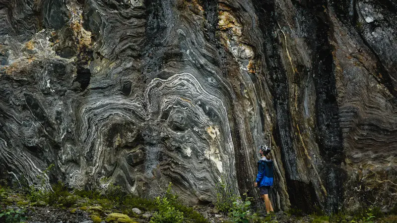 Folded gneiss in Norway
