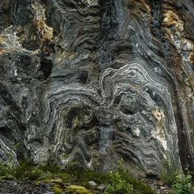 Folded gneiss in Norway