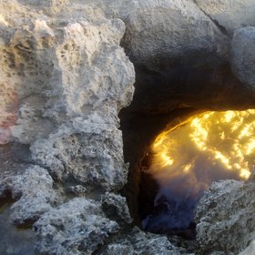 Glimpse into Coastal Cave "Firewater" near Azure Window and Dweira Bay, Malta
