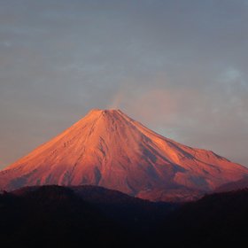 Sunset Illumination of Volcán de Colima, Mexico