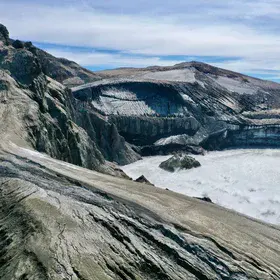 Crater lake volcano Copahue - Southern Andes