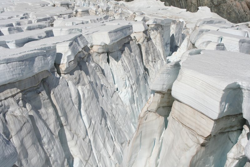 Layers of dust and snow