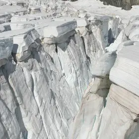 Layers of dust and snow