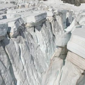 Layers of dust and snow