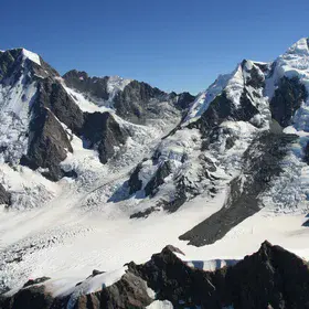 Wound in mountain peak