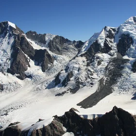 Wound in mountain peak