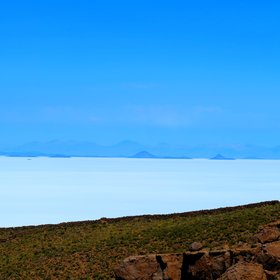 Bolivian Andean salt lake